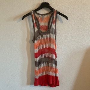Women’s crocheted lightweight Bobo T back tank.